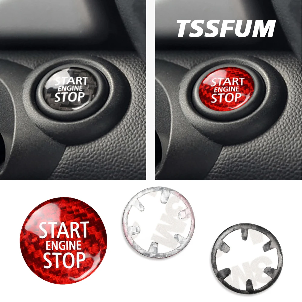 Carbon Fiber Car Interior One-click Start Sticker Cover for Mini Cooper S JCW R55 R56 R57 R58 R59 R60 Countryman R61 Accessories