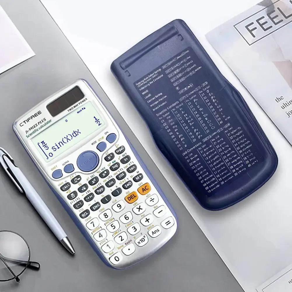 

Calculator for 991ES-PLUS Original Scientific Calculator 417 Functions for High School University Students Office Coin Battery