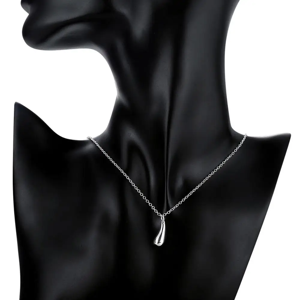 Hot Pretty 925 Sterling Silver Water drop Pendant bransoletka bransoletka naszyjnik kolczyk pierścionek dla kobiet Fashion Party prezent zestaw biżuterii — zdjęcie 7