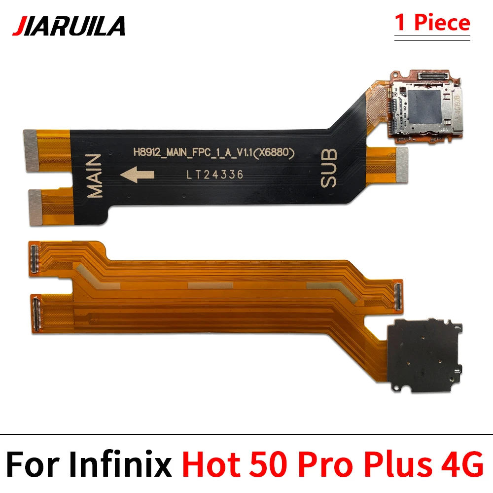 10 Pcs For Infinix Hot 50 Pro Plus 4G im Card Reader Holder Connector Main board Flex Cable
