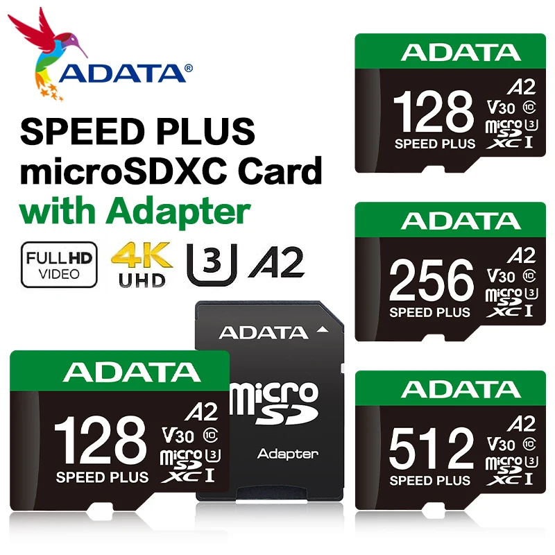 adata-speed-plus-microsdxc-uhs-i-メモリーカード-読み取り速度180mb-秒-書き込み速度160mb-秒-512gb-256gb-128gb-64gb-u3-c10-v30-a2-4k-スイッチ-カメラ対応
