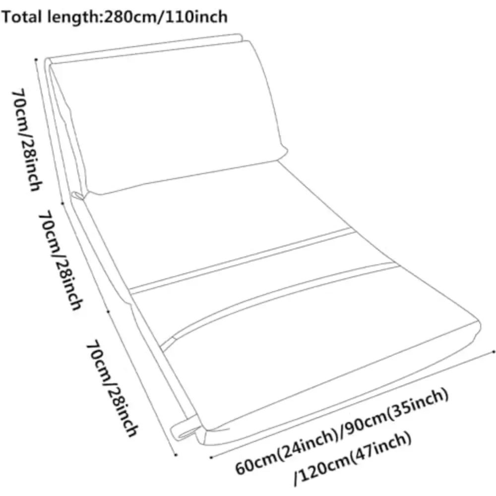 Beanbag Bed Floor Bed, Soft Corduroy Sofa Floor Chair, Multi-function 5-position Foldable Couch, Foam Filling Convertible