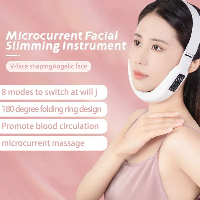 

Micro Current Face Slimming Instrument 5 Facial Vibration Massage V Face Beauty Instrument To Tighten Double Chin