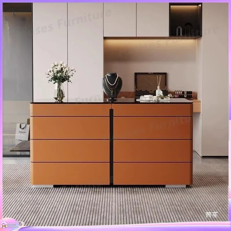 Italian Minimalist Shoe Cabinet Modern Double Sided Storage Locker Jewelry Display Closet Organizer for Master Bedroom