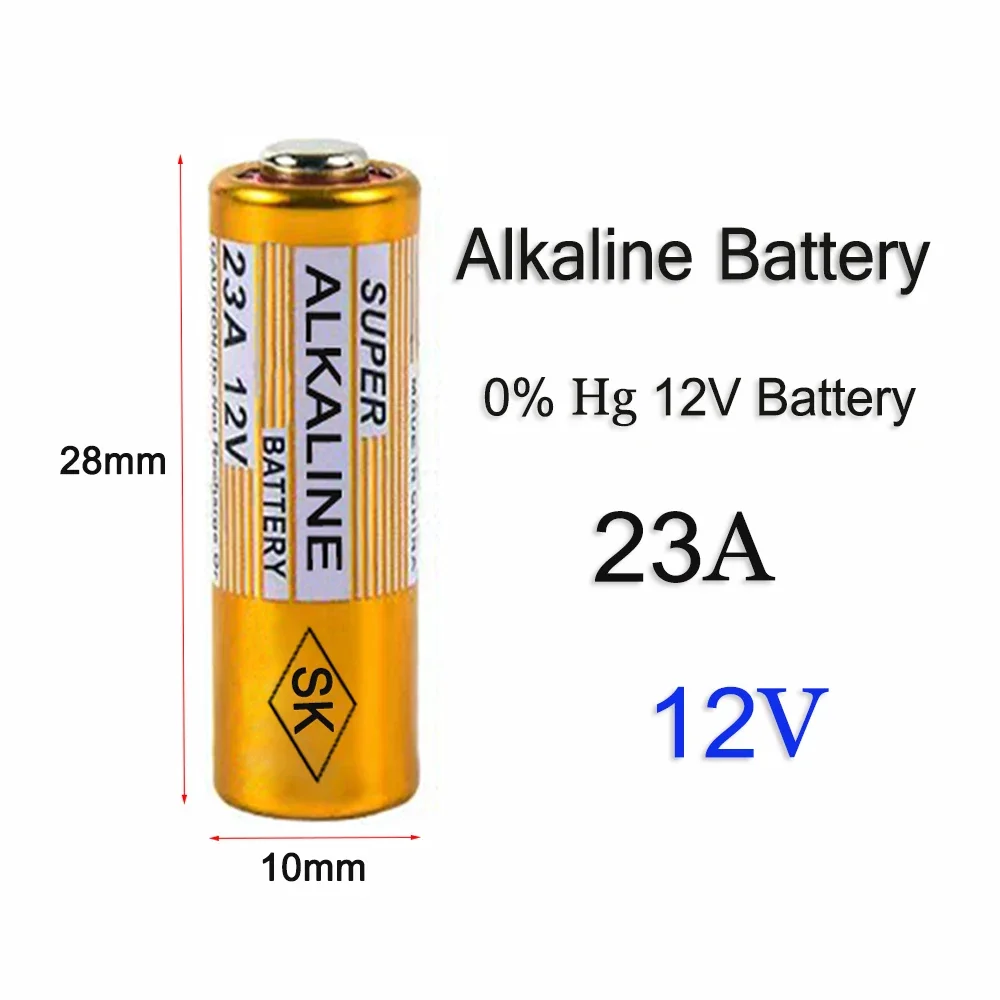 

23A 12V Battery Primary Dry Alkaline Battery L1028 21/23 A23 E23A K23A V23GA GP23A RV08 LRV08 Flashlight Mouse Remote Control