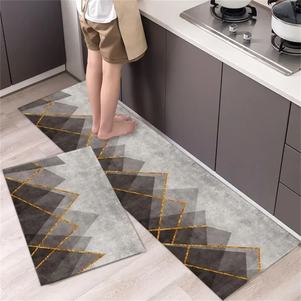 Kitchen Rug Durable Home Entrance Doormat High-end Kitchen Mats For Floor Waterproof House Hold Washable Non-slip Large Carpet