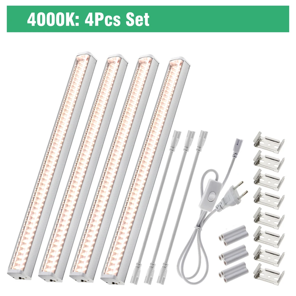 Volledige Spectrum LED Groei Buis 4000 K/Paars/Zonnelicht Plant Lamp Kas Hydrocultuur Bloem Groei Lamp - afbeelding 1