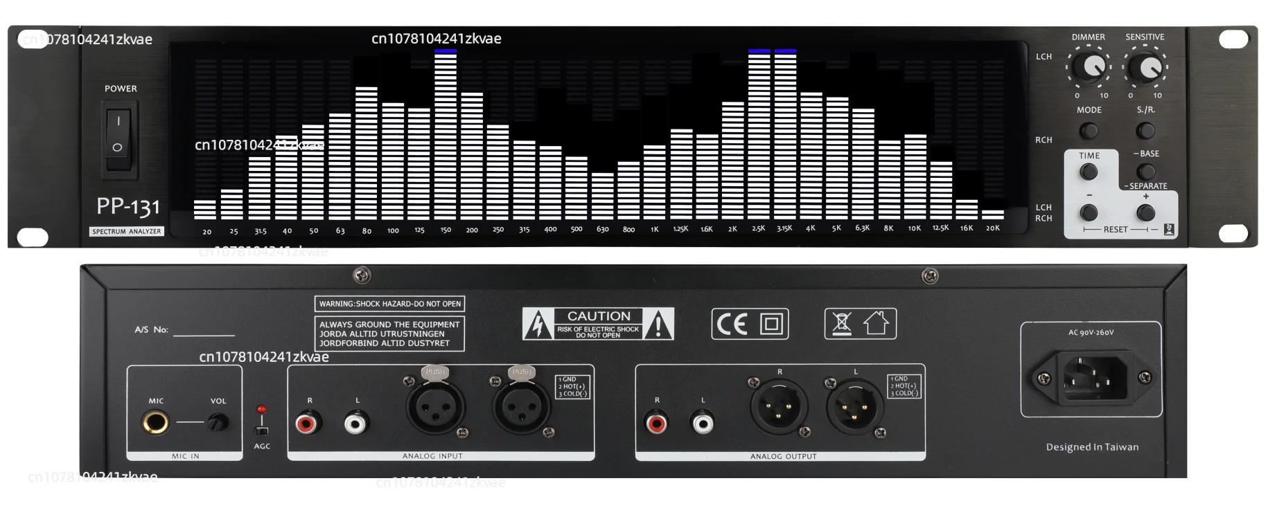 

PP-131 Rack-Mounted 2u Spectrum Display Equalizer Audio Level Amplifier Spectrum Analyzer Led Stage Power Supply