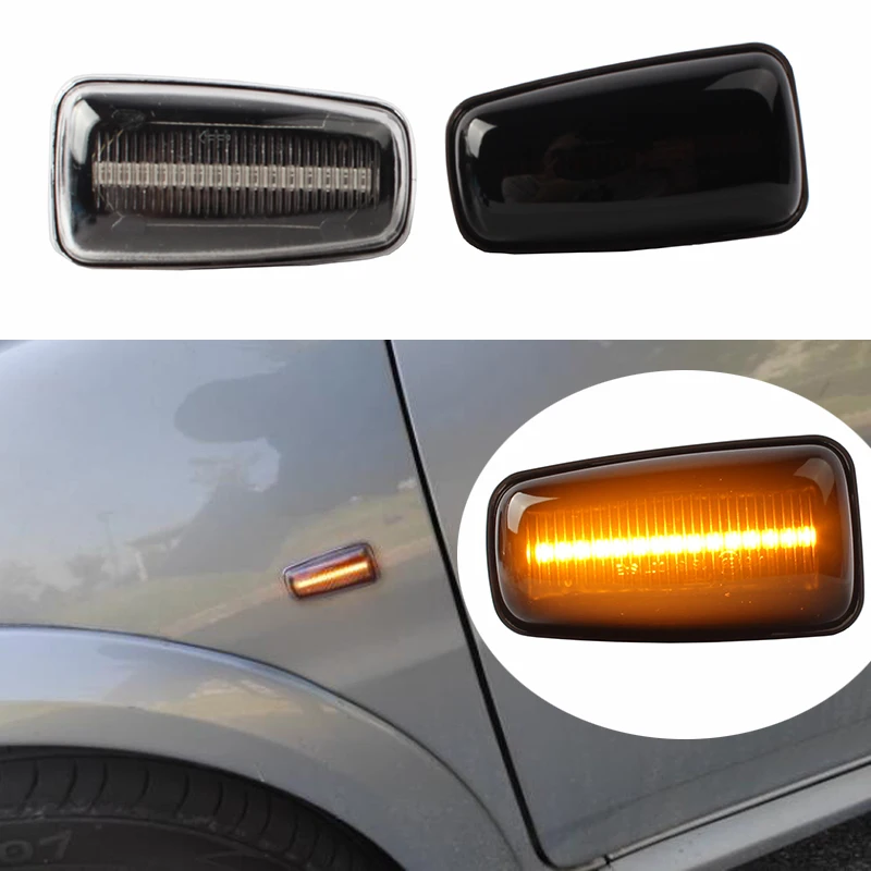 

For Peugeot 306 106 406 806 Citroen dynamic LED Turn Signal Side beacon signal light repeater light car styling accessories 2Pcs