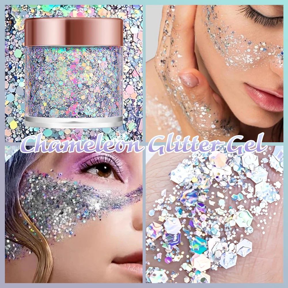Body Shimmer Lotion - Gel Pailleté Corps et Visage pour