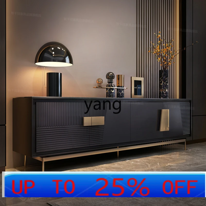 

LMM TV Living Room Storage Black Slate Base Cabinet