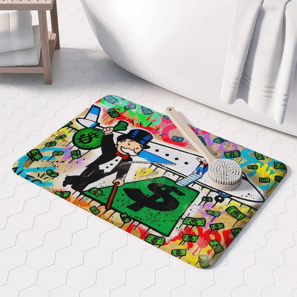 

Monopoly Floor Mat Printed large carpets room and bedroom carpets bathroom anti slip door MATS small carpets