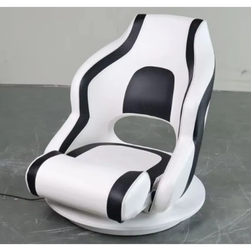Boat Chair Fixed High Back Black Blue PU Leather Moisture-Proof Folding Leg Rest Multifunctional Yacht Car RV Boat Accessories