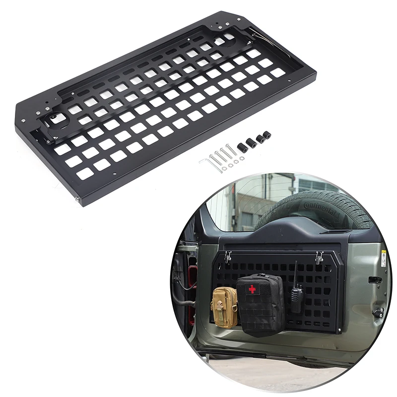 

For Land Rover Defender 110 90 2020-2025 Aluminum Alloy Trunk Tailgate Folding Table Stowing Tidying Organizer Tray Accessories