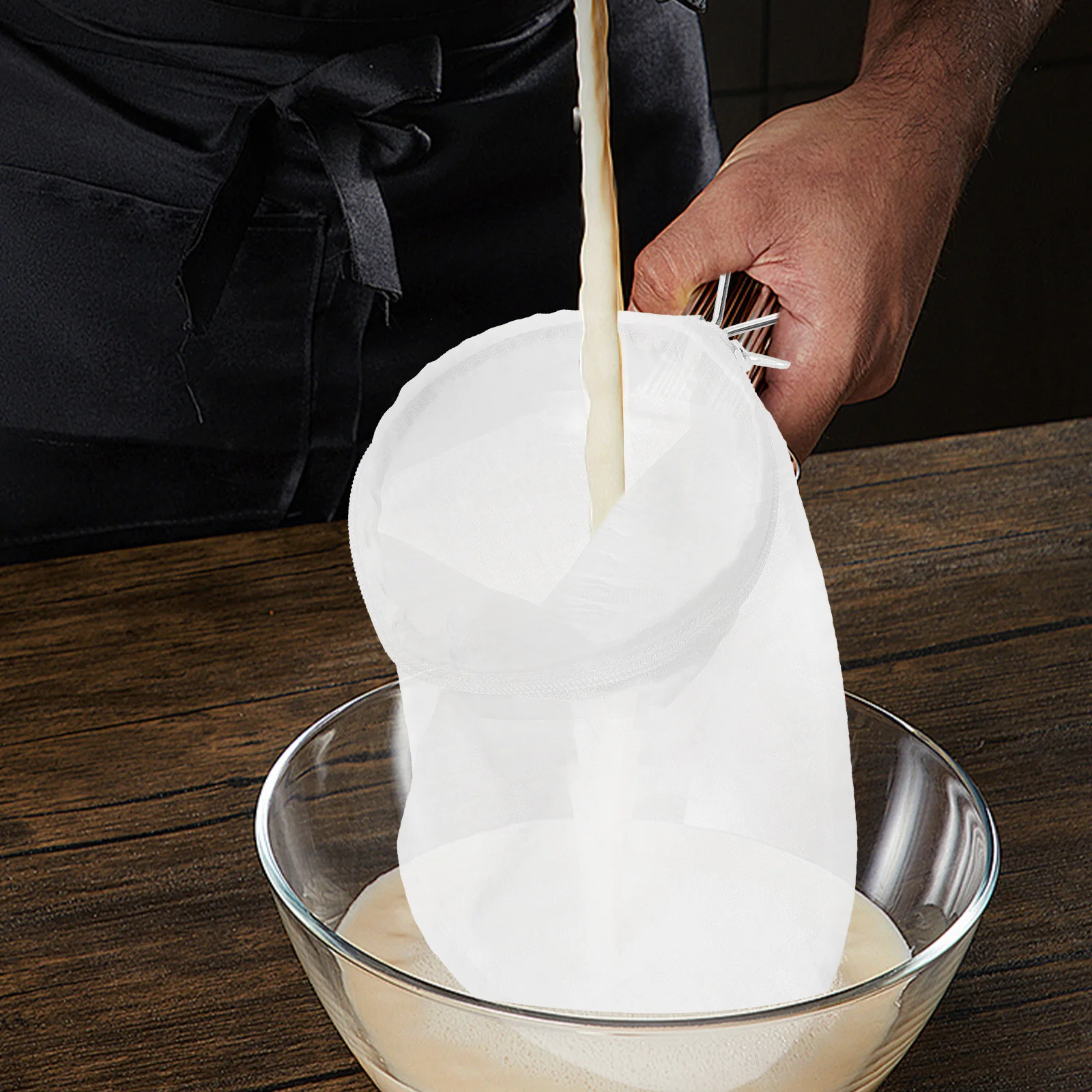 Saco de filtro de café reutilizável aço inoxidável bolsa de malha fina para chá iogurte vinho soja leite cozinha filtro ferramenta