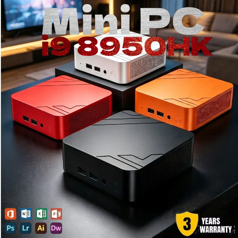 2026 High Performance Windows Mini PC I9-8950HK, 16GB RAM Optional SSD WiFi 6 BT 5.2 4K Office Gaming Mini Desktop