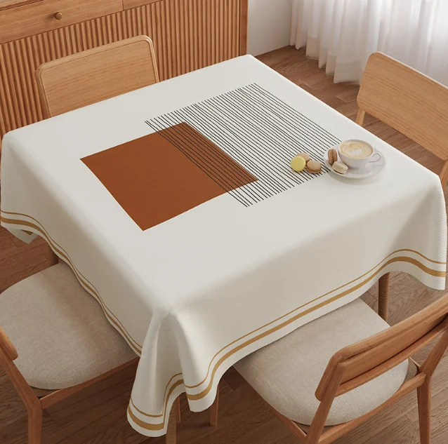 M2081 Square table tablecloth  Oil proof and waterproof  Free from washing and scalding  Table linen  Square tablecloth