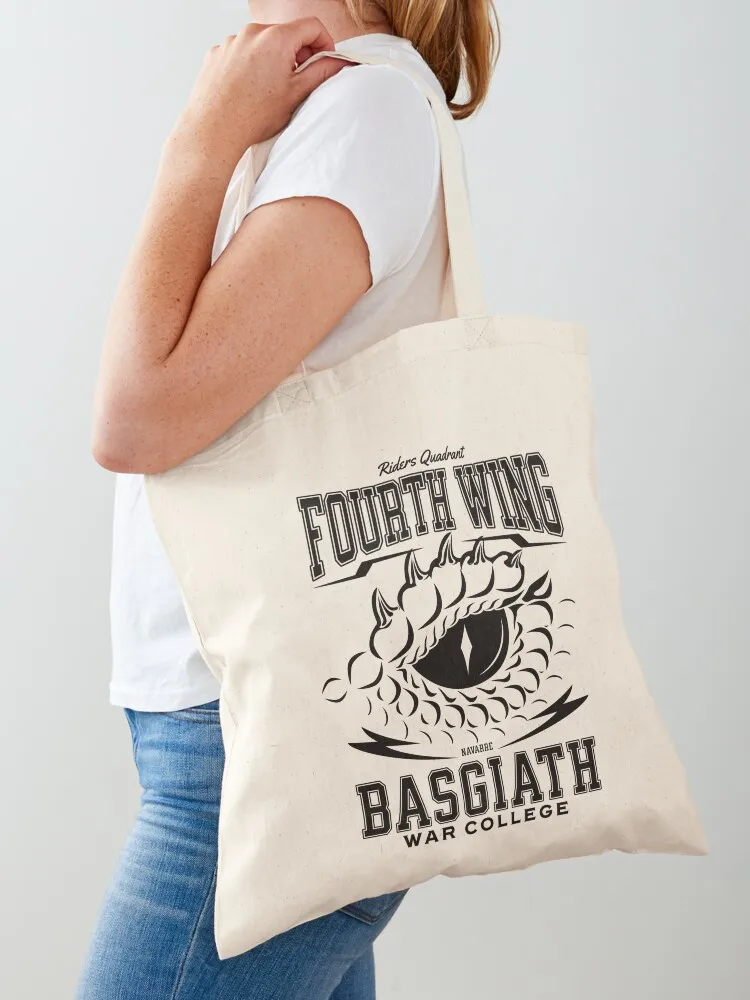 Fourth Wing, Official Rebecca Yarros Merchandise Tote Bag handbag shopping trolley bag Canvas Tote Bag