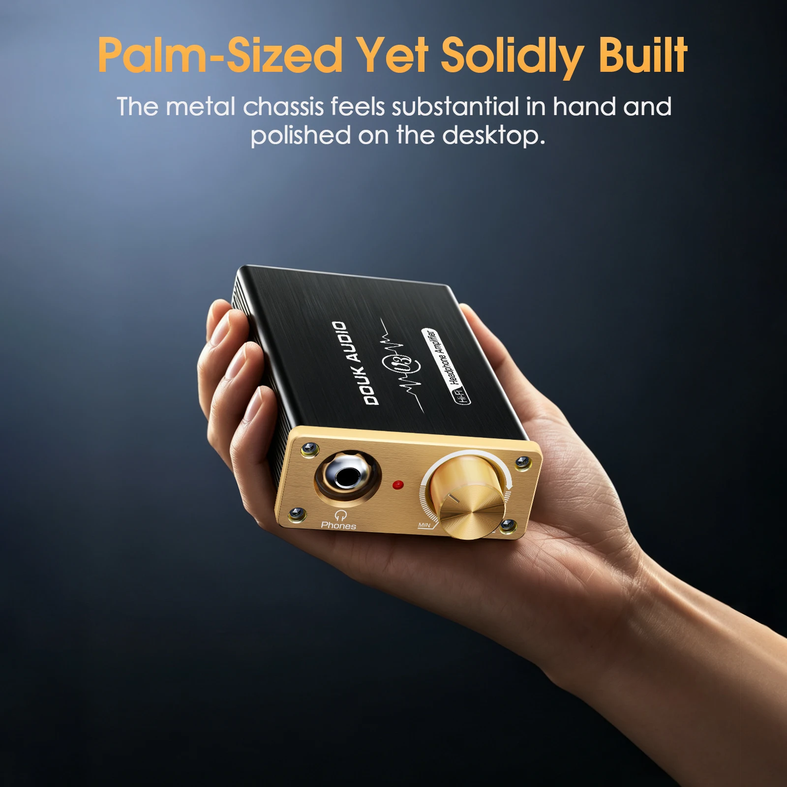 Douk Audio U3 Mini Pure Class A wzmacniacz słuchawkowy HiFi ultrakompaktowy domowy wzmacniacz stereo na biurko do zestawów słuchawkowych HD580/HD600/HD650 — zdjęcie produktu 4