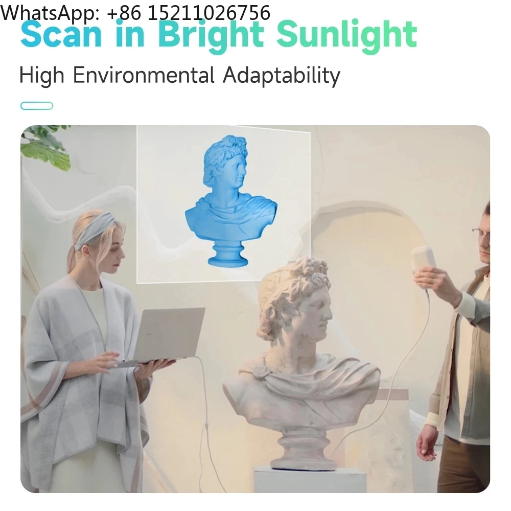 3D Scanner CR-Scan Lizard Up to 0.05mm Accuracy Scan Without Sticking Point Scan in Sunlight For All 3D Printers