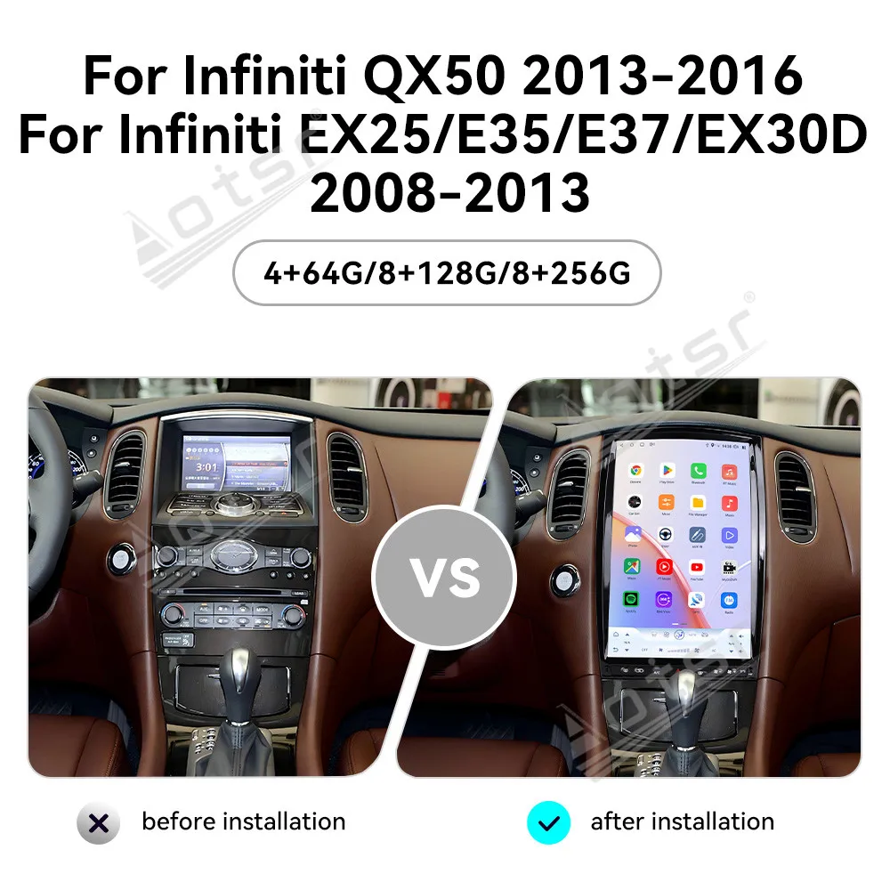 

14.5'' Android 14 For Infiniti E Series 2008-2013 Car GPS Navigation CarPlay HD Touch Screen Head Unit Multimedia Player Radio