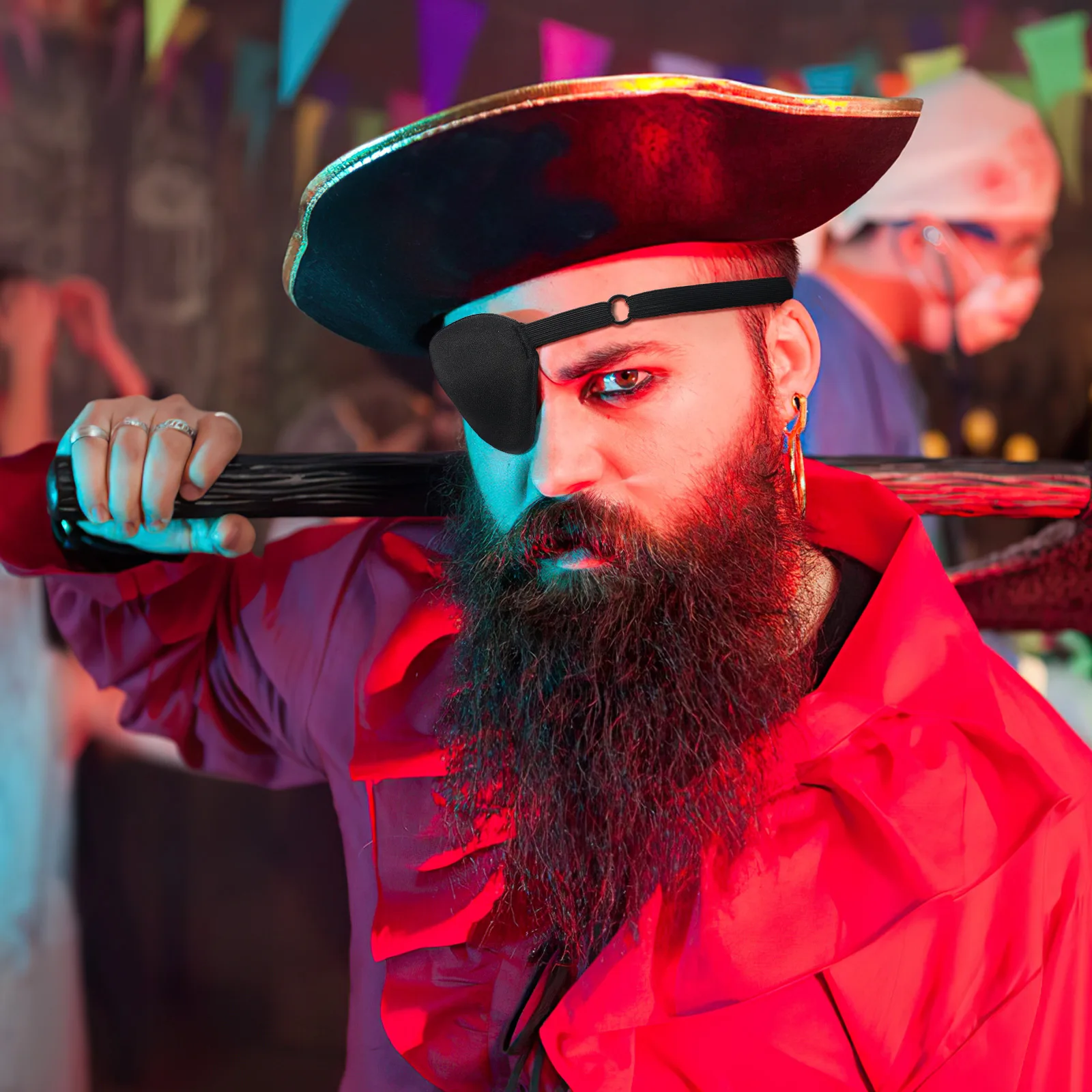 

Lazy Patch For Kids Black White Eva Children'S Eye Mask For Treatment Halloween Pirate Skull Crossbone Eye Patch