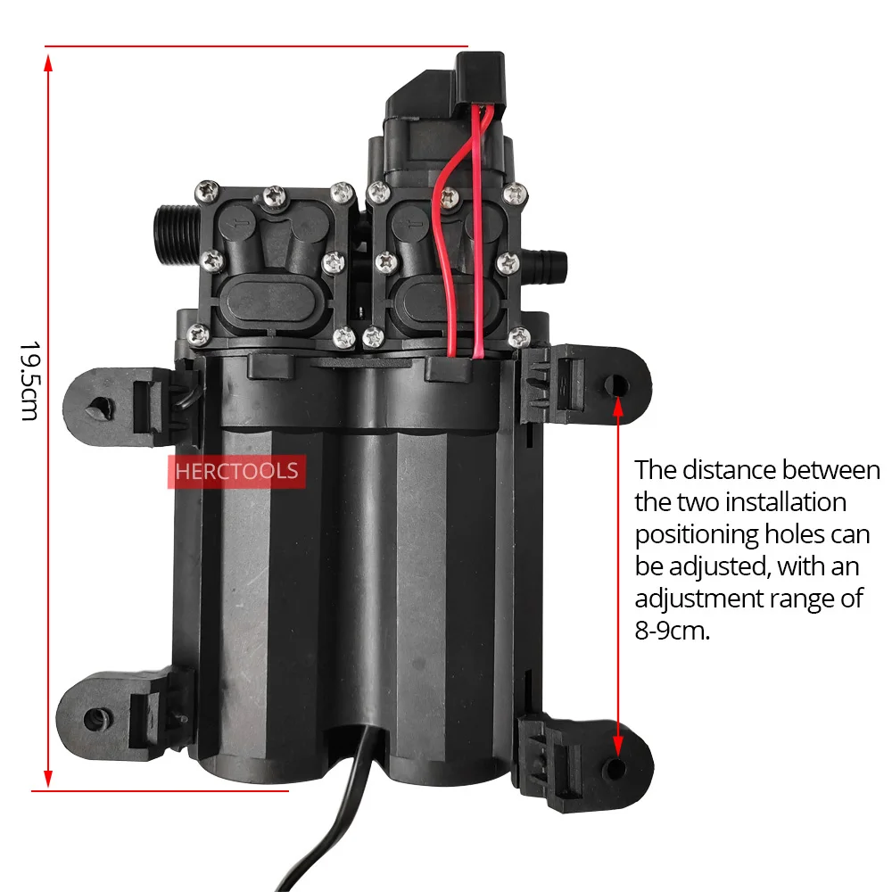 Dual-Core Diaphragm Pump Car Wash Set Portable High Pressure And Large-Flow Car Wash Pump 12v Cigarette Lighter Power