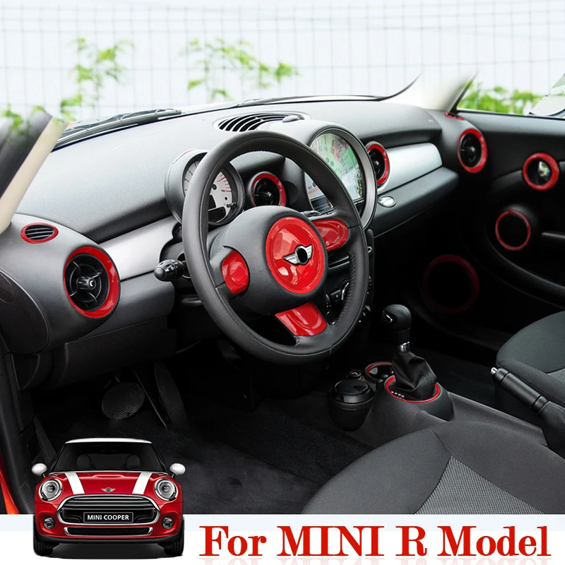 Accessori auto modifica interni copertura protettiva rosso adesivo decorativo per BMW MINI Cooper S R55 R56 R57 R58 R59 R60 R61