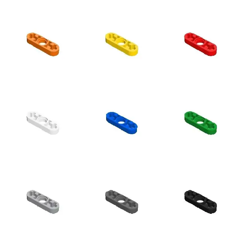 100pcs  6632 Liftarm Thin 1 x 3 Axle Holes Bricks For Technical MOC High-Tech DIY Compatible Buildings Blocks Toys