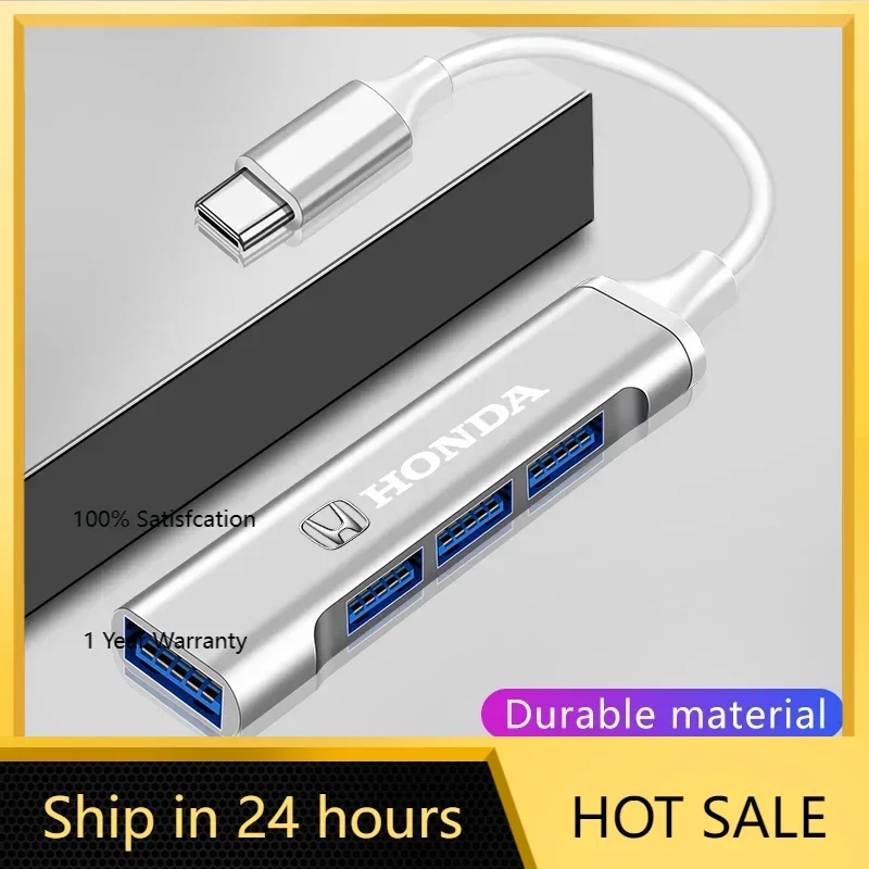 

Многопортовый USB-адаптер Type-C для Honda: концентратор для Civic, Fit, City, Cry, Accord, CB500, CB650R, Forza 125, HR-V