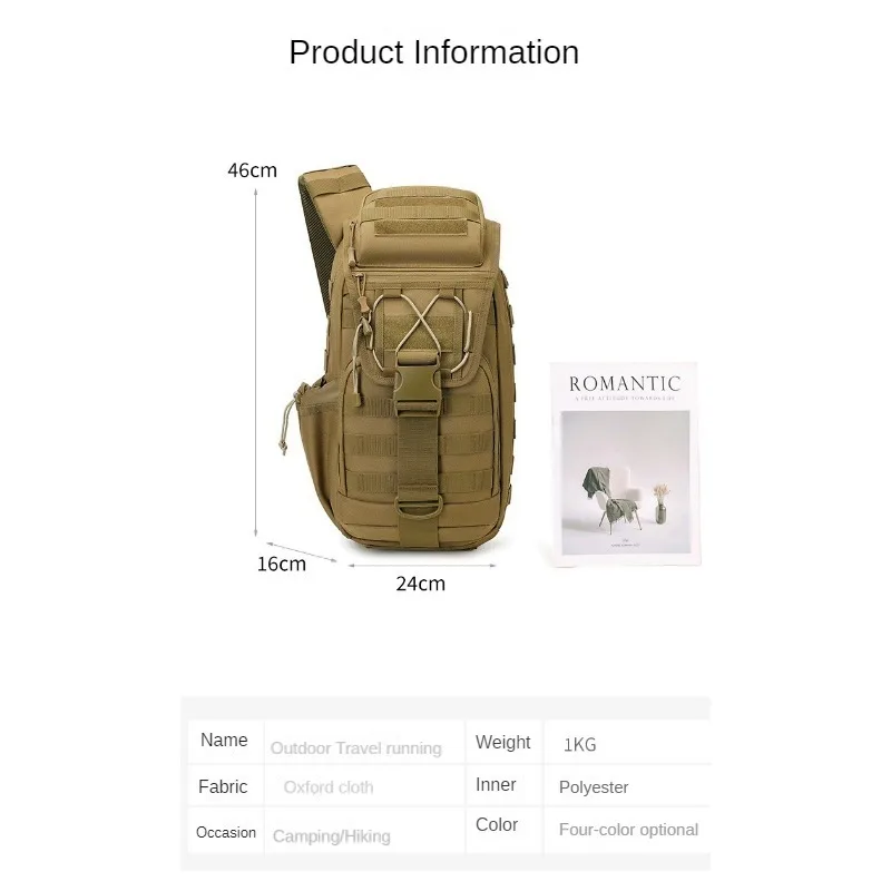 Tactical Practical Backpack for Outdoor Sports, Mountaineering Bag, Waterproof Multi-functional Capacity Bag, 20L