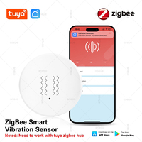Tuya ZigBee Smart Vibration Sensor Smart Life Tilt Sensor Real Time Monitor Shock Alarm Detector Smart Home Security Protection