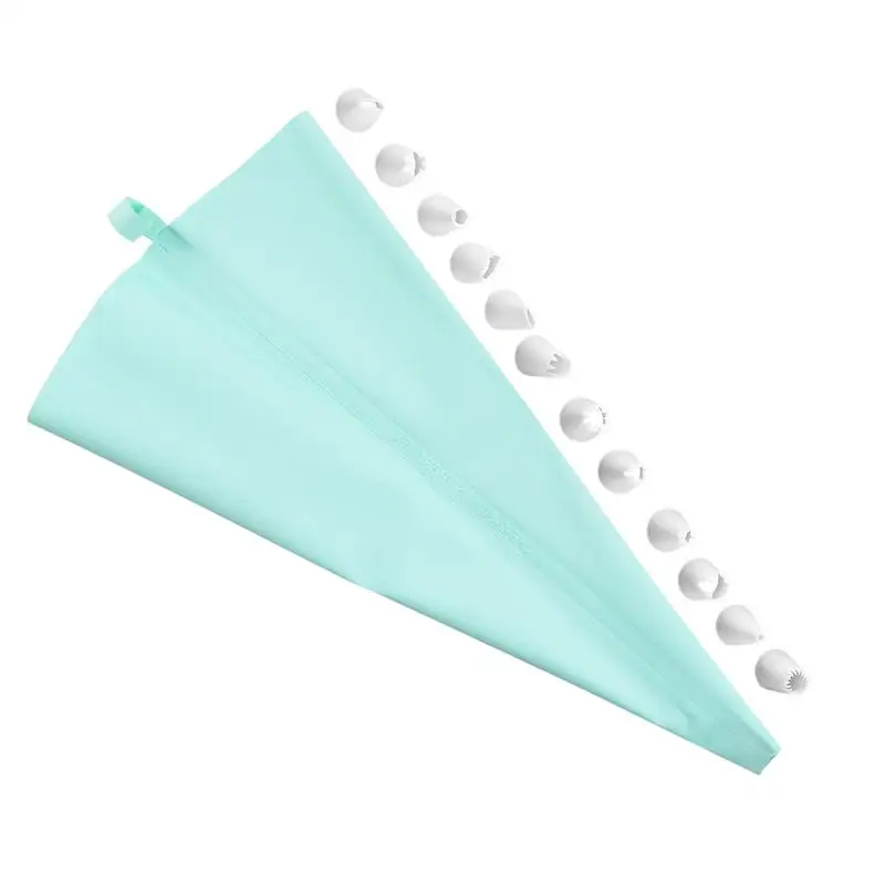 Icing Bags And Tips Set Safe 13pcs Piping Bags Icing Piping Tips Cake Decorating Sturdy Frosting Piping Kit Baked Cake