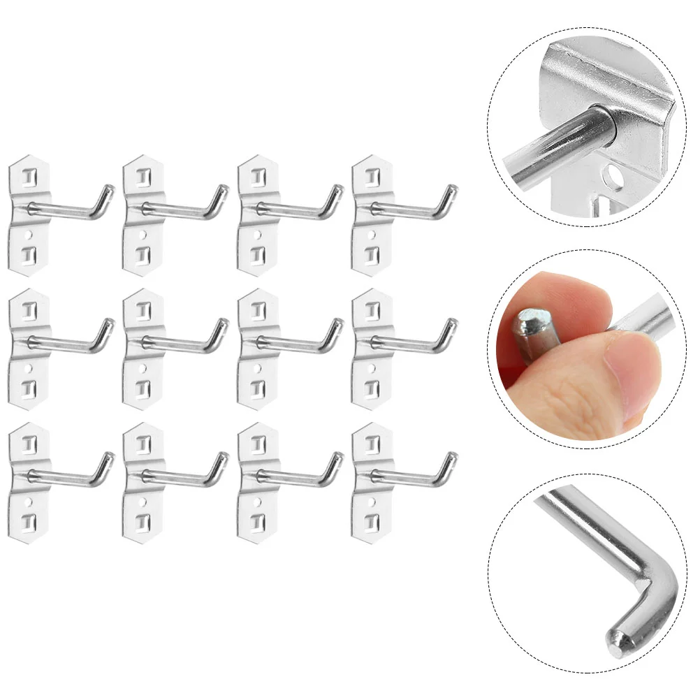 

12 Pcs Household Hook Tools Peg Board 580X250X060CM Iron Metal Pegboard Hooks