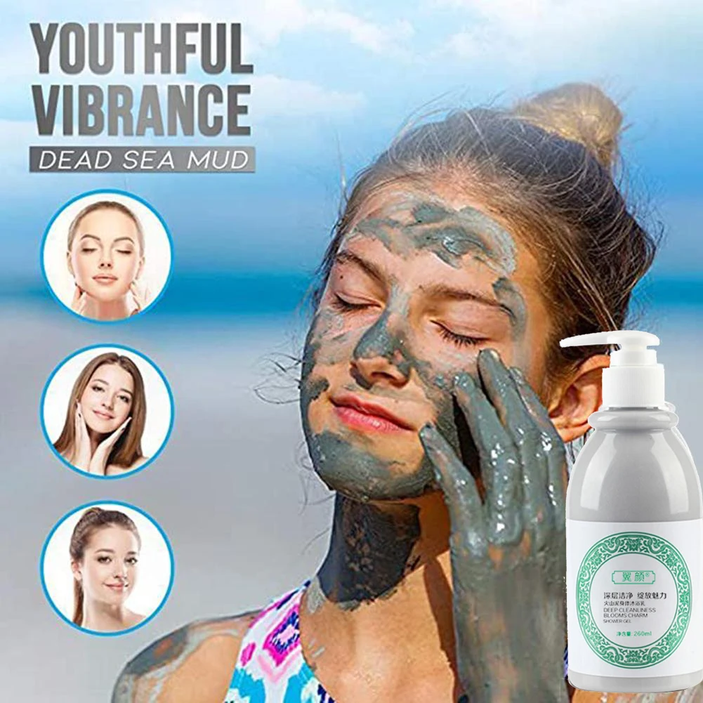 

Отбеливающий гель для душа с вулканической грязью для душа, быстрое отбеливание всего тела, средство для мытья тела, удаление геля, чистка, уход за кожей