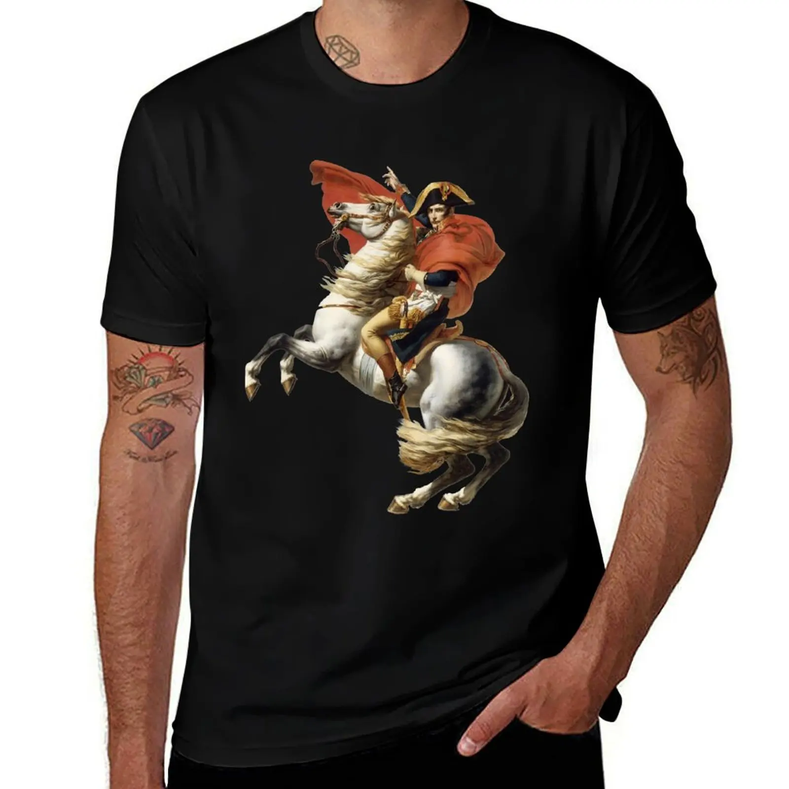 Napoleon Art Delacroix Inspired T-Shirt Fashion Casual Short Sleeve Top