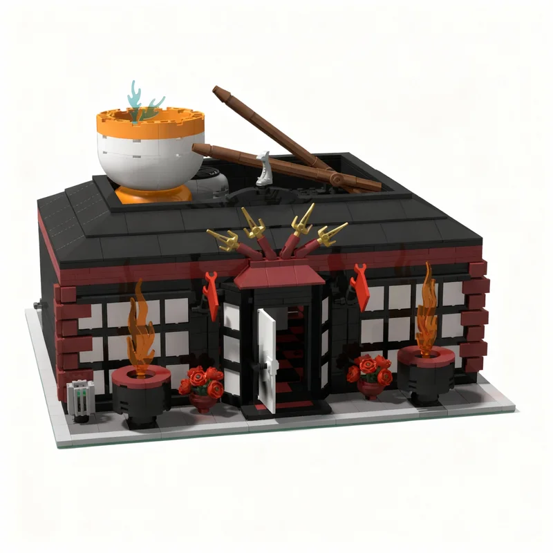 

1392pcs MOC Hibachi Restaurant Modular Streetscape Model Building Blocks Construction Toy Christmas Gifts DIY Creative Idea