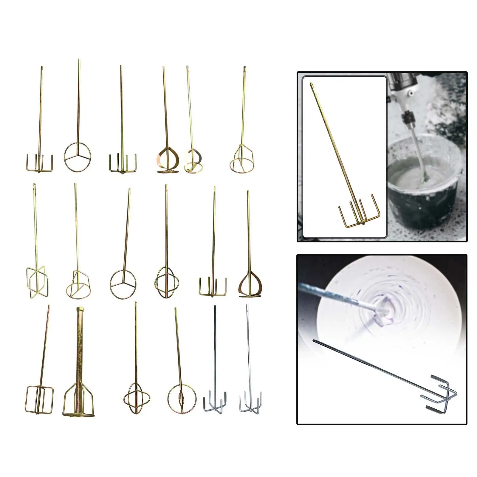 Paint Mixing Rod Easy Cleaning Paint Drill Attachment Long Mixing Stirring Mixing Paddle Tools for Paint Grout Epoxy Mixer