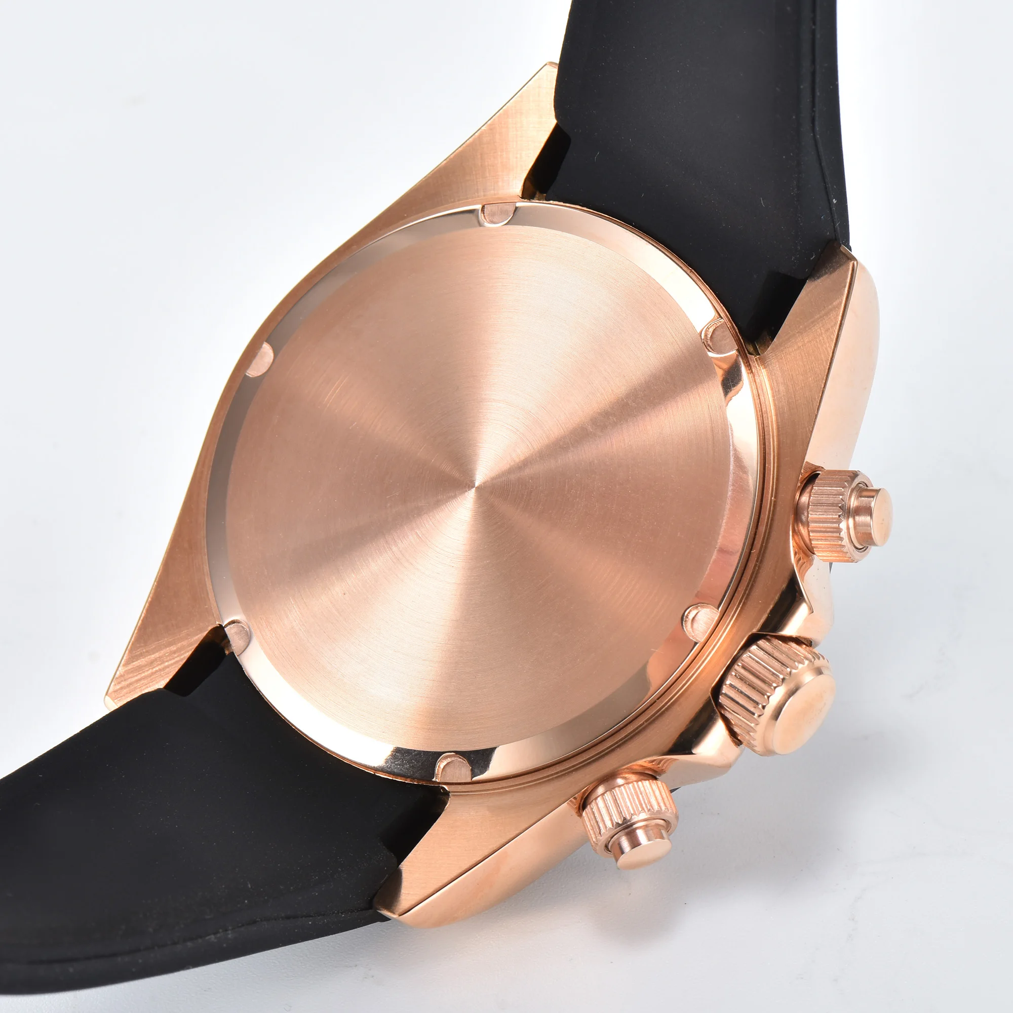 Relógio Quartzo Impermeável de Aço Inoxidável Masculino, Multifunções, Pulseira de Borracha, Data, Esporte, Moda Luxo, VK63, 904L