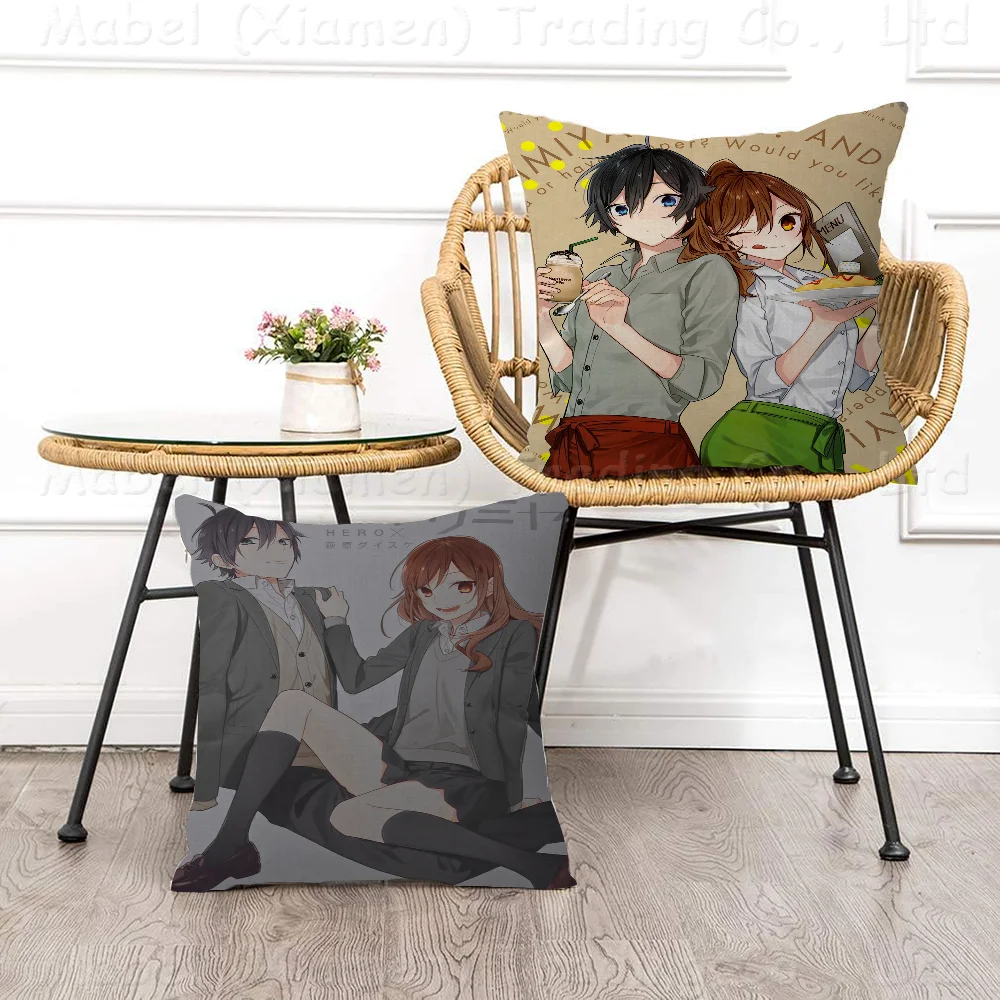 Anime H-Horimiya Pillow Cover For Bedroom Room And Living Room Sofa Decorative Cushion Cover