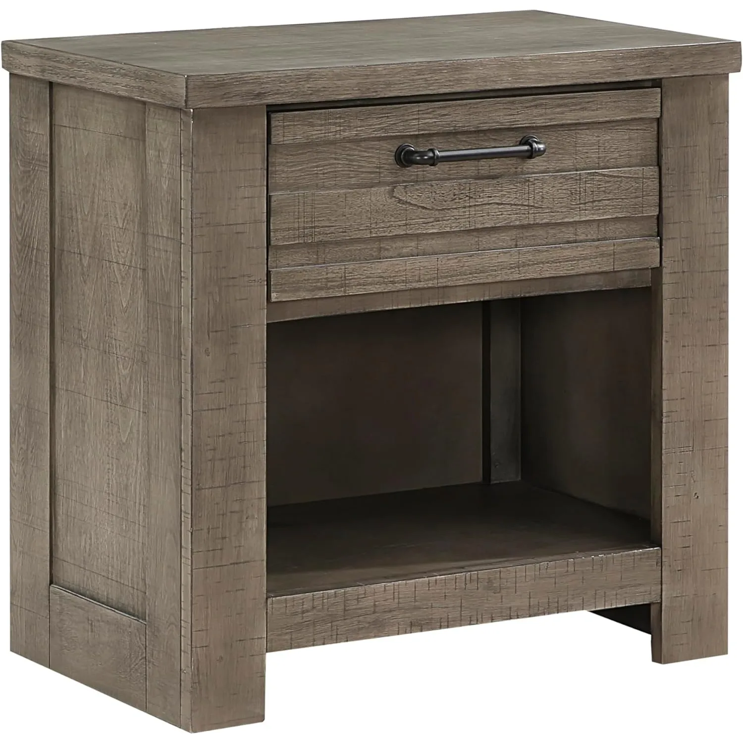 Lexicon Berie 1-Drawer Nightstand, Gray