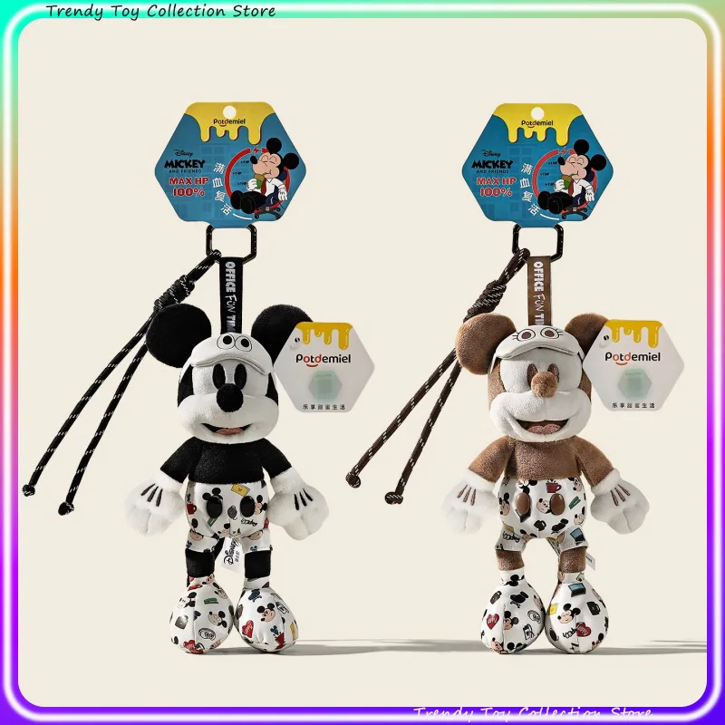 

New Licensed Disney Mickey Mouse Plush Keychain Cute Cartoon Stuffed Doll Bag Backpack Pendant Charm For Kids Adults Daily