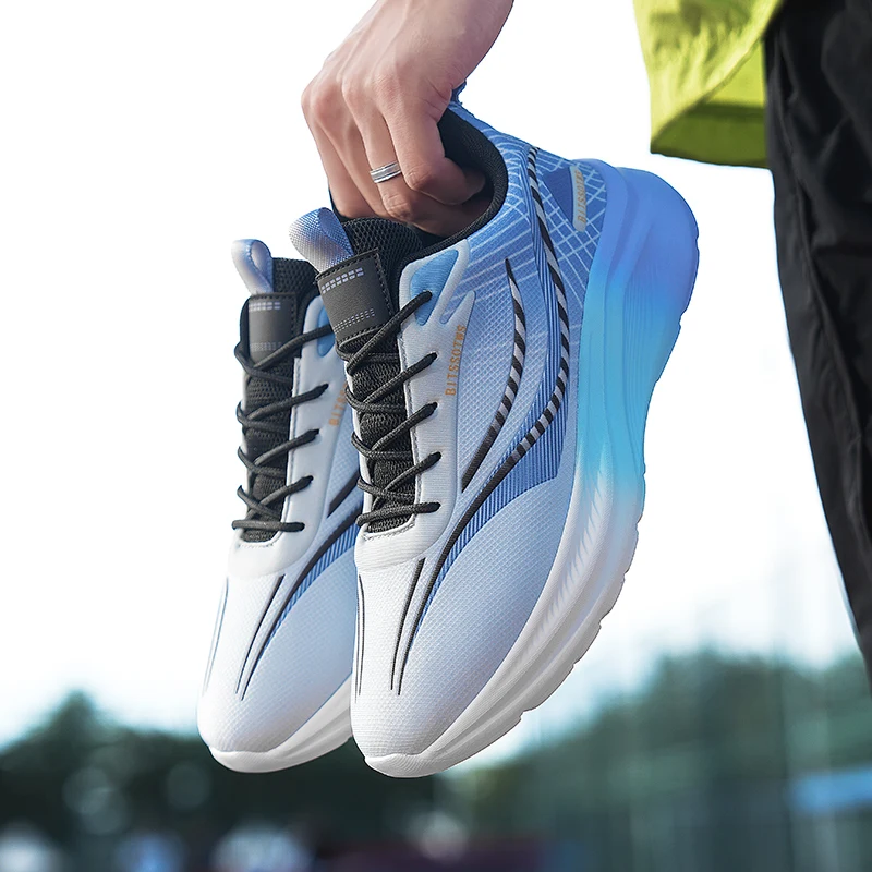 Maratona almofada de ar dos homens esportes tênis respirável leve feminino confortável atlético antiderrapante placa carbono tênis