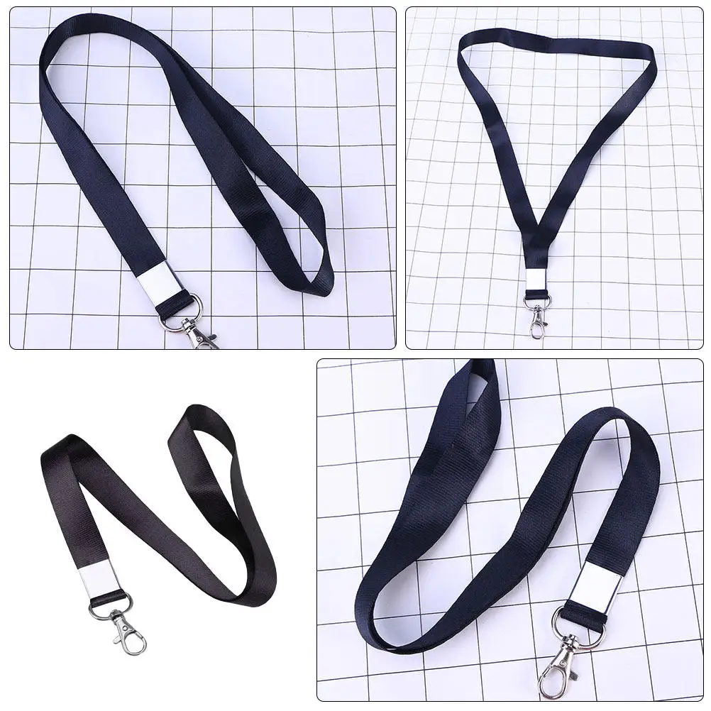 5Pcs Heavy Duty Stainless Steel Neck Lanyard for Id Badges Breakaway Safety Clip Detachable Buckle Comfortable Lightweight Badge