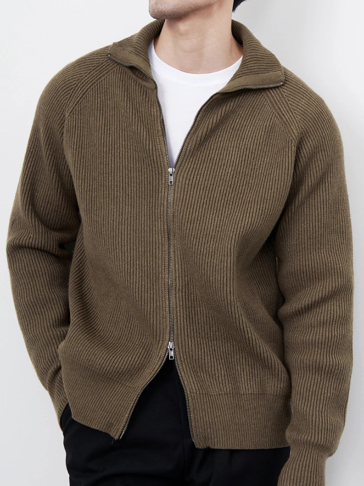

Streetwea Vintage Men's Sweater Jackets Autumn Casual Knitting Cardigans Mens Winter Fashion Slim Fit Lapel Zipper