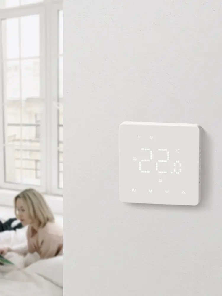 Beok Tuya WLAN-Thermostat für Fußbodenheizung, Intelligenter Temperaturregler für Wasserfußbodenheizung, kompatibel mit Alice und Alexa