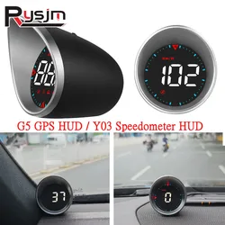 New Car Head Up Display G5 HUD Tachimetro RPM MPH Gauge Misuratore di velocità digitale Chilometraggio Bussola Cruscotto Y03 HUD Solo Tachimetro