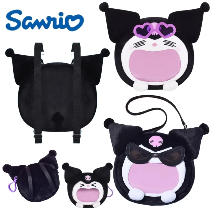 

Рюкзак Sanrio, полупрозрачный мультяшный Kuromi Itabag, периферийные устройства в стиле аниме, большой емкости для хранения значков Comic Con, ежедневная прогулка