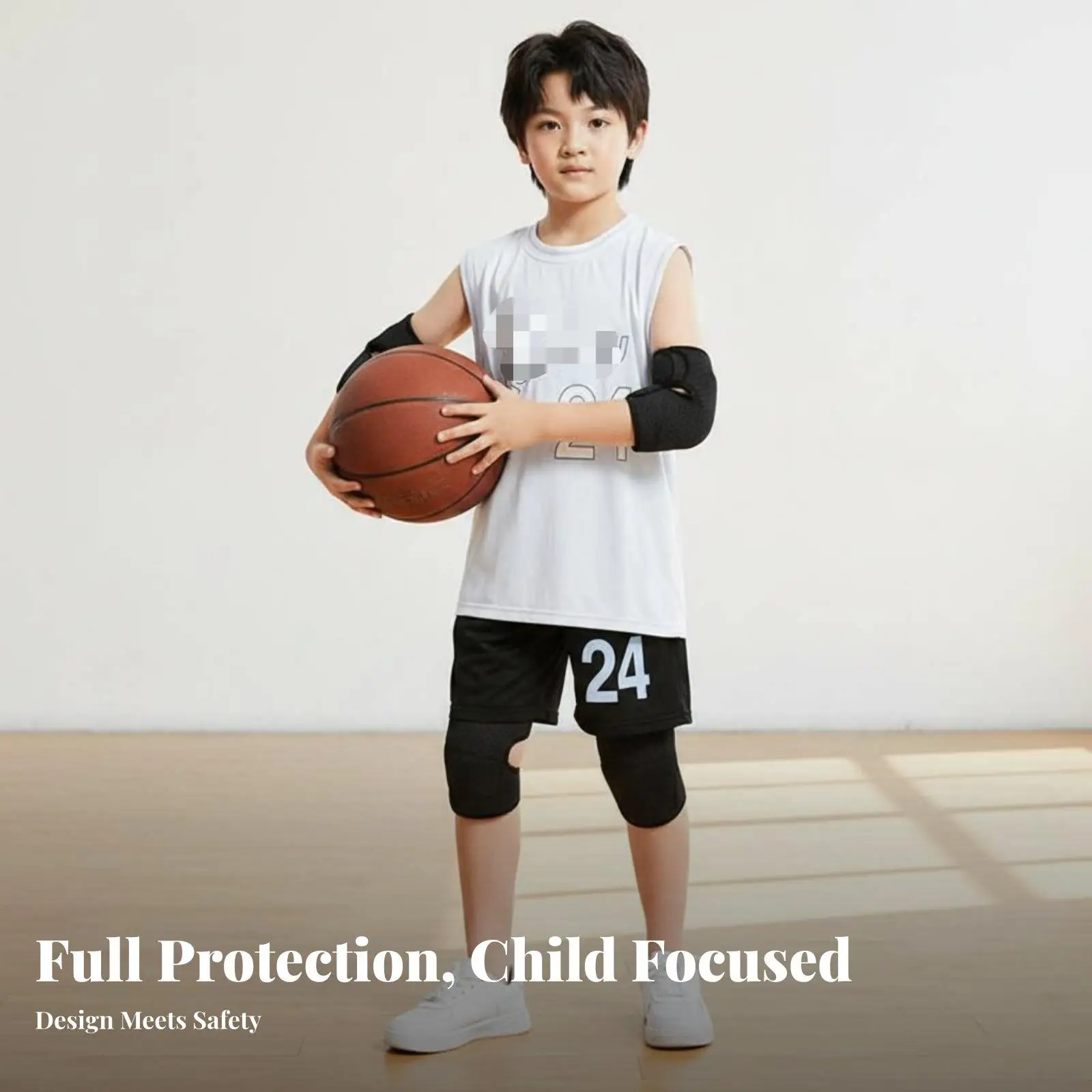 Kids Knee and Elbow Pad Set Breathable children's Guarding Sports Gear Versatile Kids Guarding Gear Set for Children, Girls,