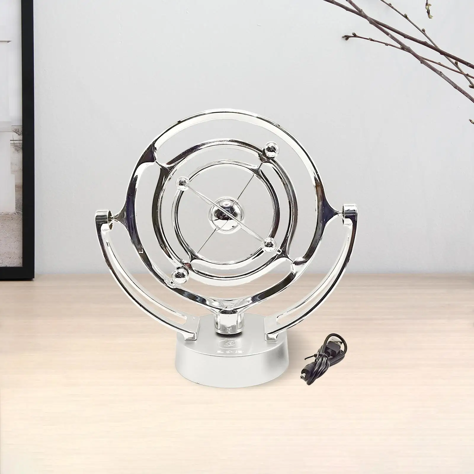 Electronic Perpetual Motion Swing Ball Globe Perpetual Motion Ornament Perpetual Motion Swing Balance Balls for Gift Office Desk